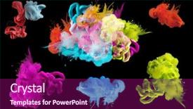  Presentation with ink blot - PPT theme consisting of blot abstract black background collection background and a  colored foreground