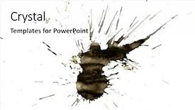  Presentation with ink blot - PPT layouts consisting of blot background and a white colored foreground