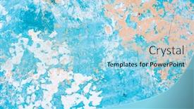  Presentation with cracked wall - Theme consisting of blotchy-painted-wall-with-cracked background and a light blue colored foreground