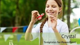  Presentation with agriculture cotton - Cool new presentation theme with blouse playing with fidget spinner backdrop and a  colored foreground