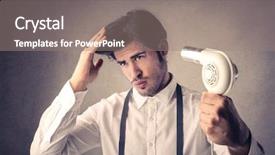  Presentation with hair care - Audience pleasing presentation theme consisting of blow-dry your hair backdrop and a gray colored foreground