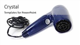  Presentation with monarch butterfly isolated on white - Cool new slides with blow dryer - travel hairdryer isolated backdrop and a white colored foreground