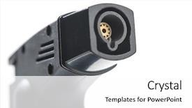  Presentation with flame - PPT theme enhanced with blow torch - flame gun close up background and a white colored foreground