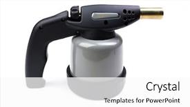  Presentation with oil and gas - Amazing theme having blow torch - manual gas burner isolated backdrop and a white colored foreground