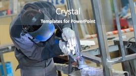  Presentation with welding - Beautiful theme featuring blow torch - welding process backdrop and a  colored foreground