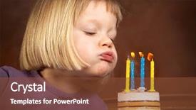  Presentation with birthday invitation - Beautiful slides featuring blowing candles on her birthday backdrop and a tawny brown colored foreground