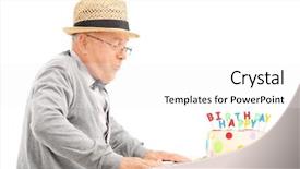  Presentation with white candles - Theme enhanced with ukrainian national drink and snack background and a tawny brown colored foreground