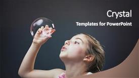  Presentation with soap - Cool new PPT theme with blowing soap bubbles on dark backdrop and a dark gray colored foreground