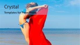  Presentation with happiness - Slide set enhanced with blowing-wind-carefree-happiness background and a teal colored foreground