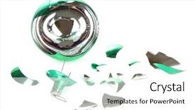  Presentation with white christmas - PPT theme having blown glass - broken christmas toy isolated background and a  colored foreground