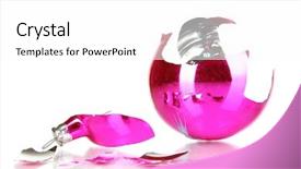  Presentation with baby jesus christmas rustic isolated - Amazing presentation design having blown glass - broken christmas toy isolated backdrop and a  colored foreground