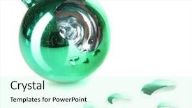  Presentation with white christmas - Presentation theme consisting of blown glass - broken christmas toy isolated background and a  colored foreground