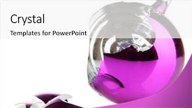  Presentation with white christmas - Slide set featuring blown glass - broken christmas toy isolated background and a  colored foreground