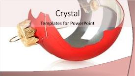  Presentation with white christmas - Amazing presentation having blown glass - broken christmas toy isolated backdrop and a  colored foreground