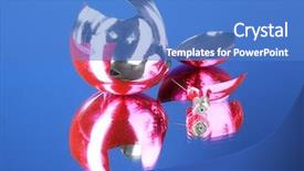  Presentation with toy - Beautiful presentation design featuring blown glass - broken christmas toy on blue backdrop and a teal colored foreground