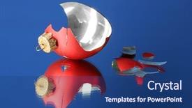  Presentation with sparkle christmas wallpaper blur christmas - Slide set featuring blown glass - broken christmas toy on blue background and a  colored foreground