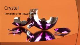  Presentation with toy cathone - Cool new theme with blown glass - broken christmas toy on orange backdrop and a  colored foreground