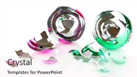  Presentation with baby jesus christmas rustic isolated - Amazing slide deck having blown glass - broken christmas toys isolated backdrop and a  colored foreground