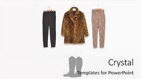  Presentation with black female - Theme enhanced with blqck snake - female brown leopard pattern coat background and a white colored foreground