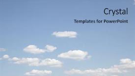  Presentation with sky blue - Amazing slide deck having pale blue sky with clouds backdrop and a light blue colored foreground