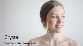  Presentation with beautiful black women smiling - Presentation theme enhanced with blu eye - smiling beautiful woman background and a light gray colored foreground