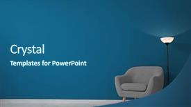  Presentation with smoking magic lamp - Cool new slides with blue - beautiful armchair and floor lamp backdrop and a ocean colored foreground