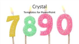  Presentation with white candles - Audience pleasing PPT layouts consisting of blue 7 yellow - set of colored birthday candles backdrop and a cream colored foreground