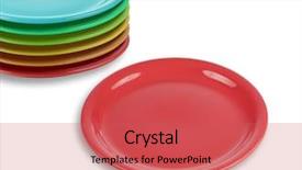  Presentation with colorful cocktails mojito red cocktail - Amazing theme having blue 7 yellow - stack of colorful plates backdrop and a red colored foreground