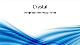  Presentation with blue waves - Audience pleasing presentation theme consisting of blue abstract composition backdrop and a white colored foreground