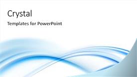  Presentation with light waves - Amazing PPT theme having blue abstract composition backdrop and a white colored foreground