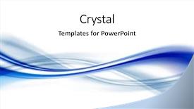  Presentation with blue waves - Theme enhanced with blue abstract composition background and a white colored foreground