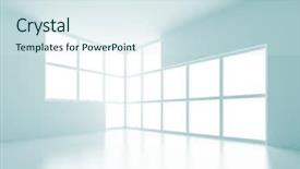  Presentation with blue design - Audience pleasing PPT theme consisting of blue abstract design - 3d modern interior backdrop and a sky blue colored foreground