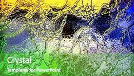  Presentation with abstract blue texture - Presentation design having blue abstract design - glass texture background and a shamrock green colored foreground