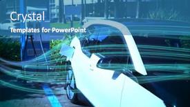  Presentation with blue design - Slides having blue-abstract-design-against-electric background and a teal colored foreground