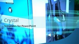  Presentation with blue design - Theme consisting of blue-abstract-design-against-electric background and a arctic colored foreground