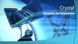  Presentation with blue design - Presentation theme enhanced with blue-abstract-design-against background and a ocean colored foreground