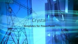  Presentation with blue swoosh abstract design - PPT theme featuring blue-abstract-design-against background and a light blue colored foreground