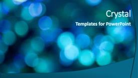  Presentation with abstract light - Colorful slides enhanced with blue abstract lights unfocused light backdrop and a ocean colored foreground