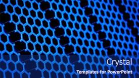  Presentation with blue abstract - Theme consisting of blue-abstract-metal-grid-background background and a navy blue colored foreground