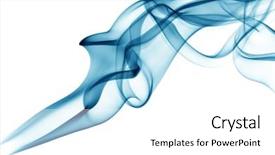  Presentation with abstract blue white - Slide deck consisting of blue abstract smoke isolated background and a white colored foreground