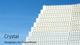  Presentation with concrete pouring during commercial concreting - Presentation theme enhanced with blue abstract solid - concrete background close up background and a light blue colored foreground