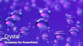  Presentation with abstract water drops - Cool new theme with blue abstract translucent water drops backdrop and a royal blue colored foreground