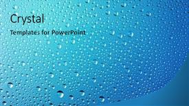  Presentation with abstract water drops - PPT layouts featuring blue abstract water drops background background and a cyan colored foreground