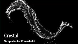  Presentation with blue water splash isolated - Slides featuring blue abstract water splash isolated background and a black colored foreground
