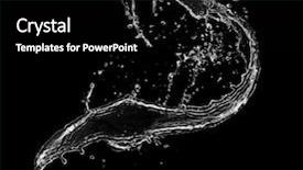  Presentation with blue water splash isolated - Amazing slides having blue abstract water splash isolated backdrop and a black colored foreground