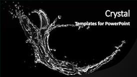  Presentation with blue water splash isolated - Cool new presentation with blue abstract water splash isolated backdrop and a black colored foreground