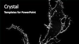  Presentation with blue water splash isolated - Slide set enhanced with blue abstract water splash isolated on black background background and a black colored foreground