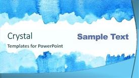  Presentation with abstract watercolor - Presentation enhanced with blue abstract watercolor background background and a cool aqua colored foreground