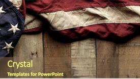  Presentation with memorial day - Presentation design consisting of blue american flag for memorial background and a violet colored foreground