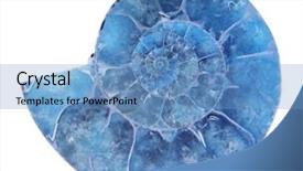  Presentation with blue - Slide set enhanced with blue ammonite spiral isolated background and a teal colored foreground